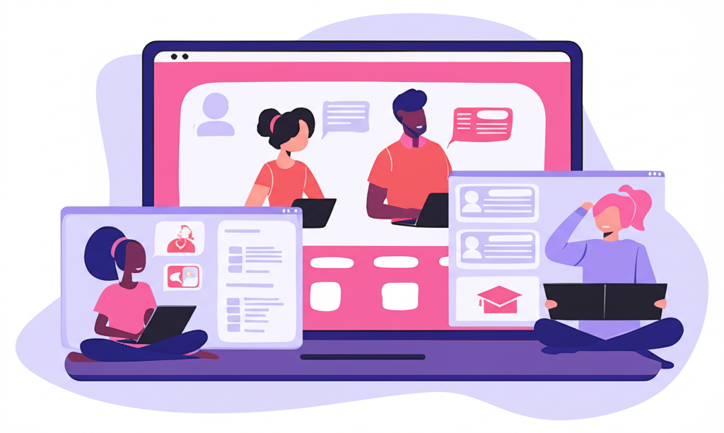 Students learning online